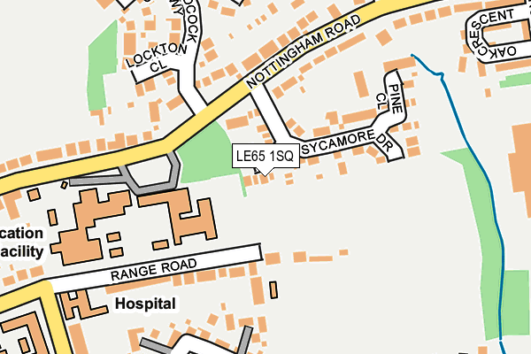 LE65 1SQ map - OS OpenMap – Local (Ordnance Survey)