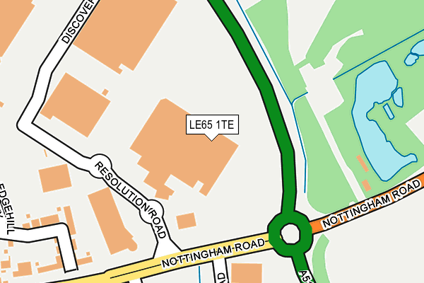 LE65 1TE map - OS OpenMap – Local (Ordnance Survey)