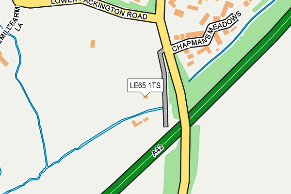 LE65 1TS map - OS OpenMap – Local (Ordnance Survey)