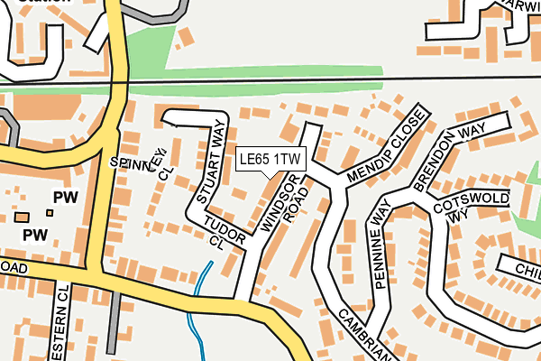 LE65 1TW map - OS OpenMap – Local (Ordnance Survey)