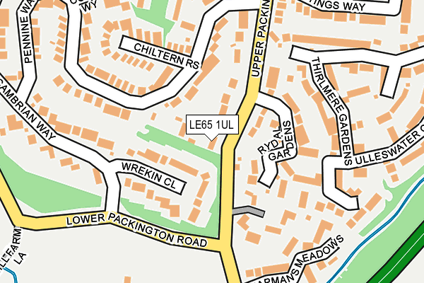 LE65 1UL map - OS OpenMap – Local (Ordnance Survey)