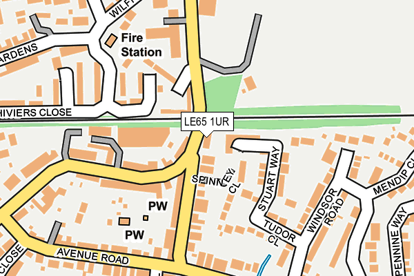 LE65 1UR map - OS OpenMap – Local (Ordnance Survey)