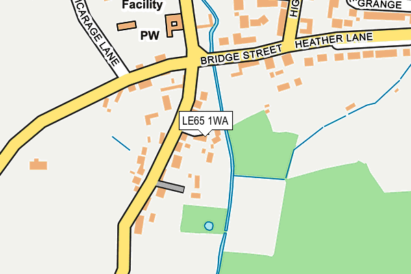 LE65 1WA map - OS OpenMap – Local (Ordnance Survey)