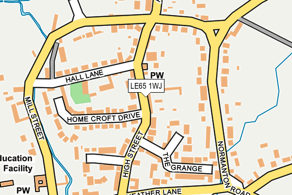 LE65 1WJ map - OS OpenMap – Local (Ordnance Survey)