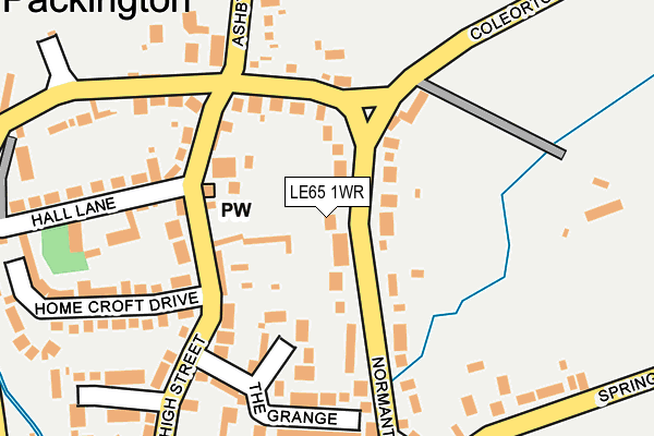 LE65 1WR map - OS OpenMap – Local (Ordnance Survey)
