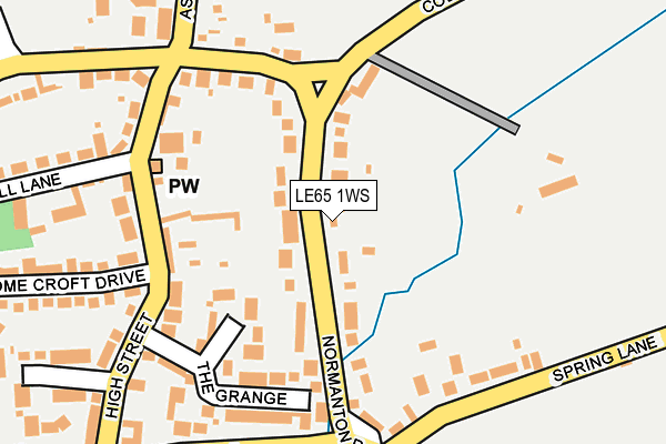 LE65 1WS map - OS OpenMap – Local (Ordnance Survey)