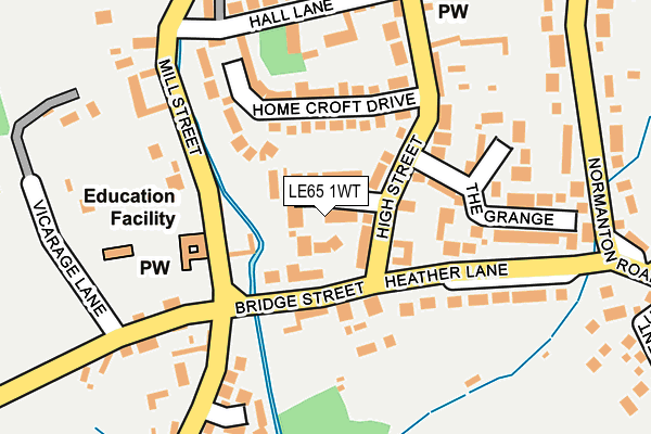 LE65 1WT map - OS OpenMap – Local (Ordnance Survey)