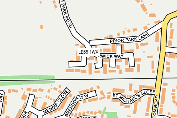 LE65 1WX map - OS OpenMap – Local (Ordnance Survey)