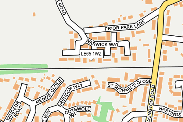 LE65 1WZ map - OS OpenMap – Local (Ordnance Survey)