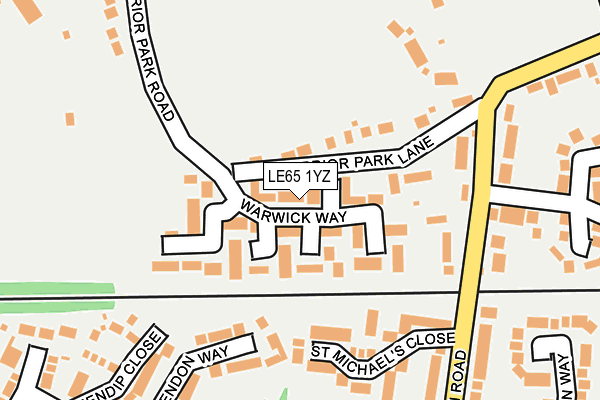 LE65 1YZ map - OS OpenMap – Local (Ordnance Survey)