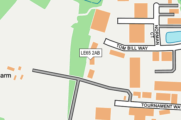 LE65 2AB map - OS OpenMap – Local (Ordnance Survey)