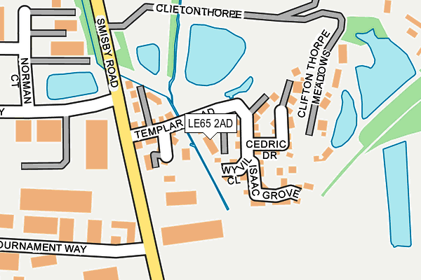LE65 2AD map - OS OpenMap – Local (Ordnance Survey)