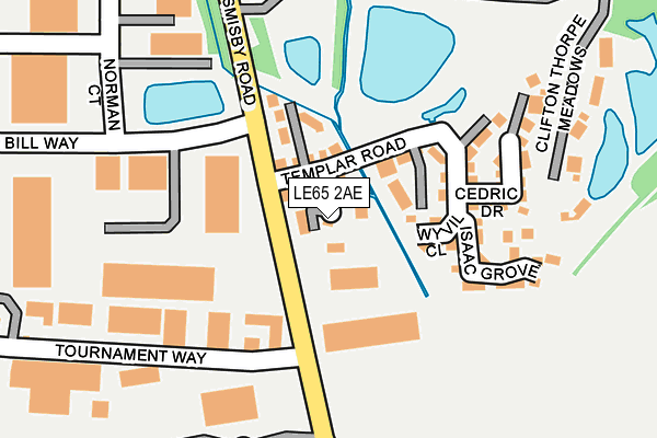 LE65 2AE map - OS OpenMap – Local (Ordnance Survey)