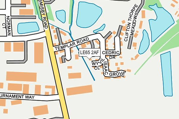 LE65 2AF map - OS OpenMap – Local (Ordnance Survey)