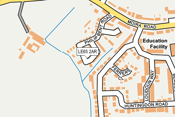 LE65 2AR map - OS OpenMap – Local (Ordnance Survey)
