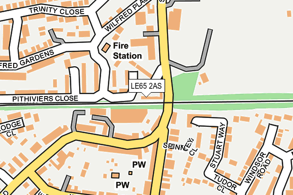 LE65 2AS map - OS OpenMap – Local (Ordnance Survey)