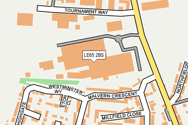 LE65 2BS map - OS OpenMap – Local (Ordnance Survey)
