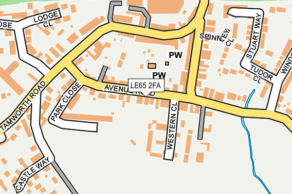 LE65 2FA map - OS OpenMap – Local (Ordnance Survey)