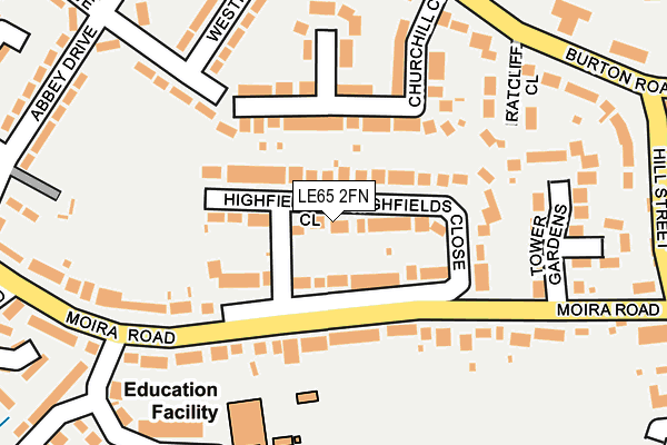 LE65 2FN map - OS OpenMap – Local (Ordnance Survey)