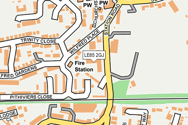 LE65 2GJ map - OS OpenMap – Local (Ordnance Survey)