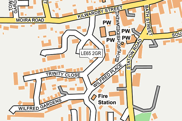 LE65 2GR map - OS OpenMap – Local (Ordnance Survey)