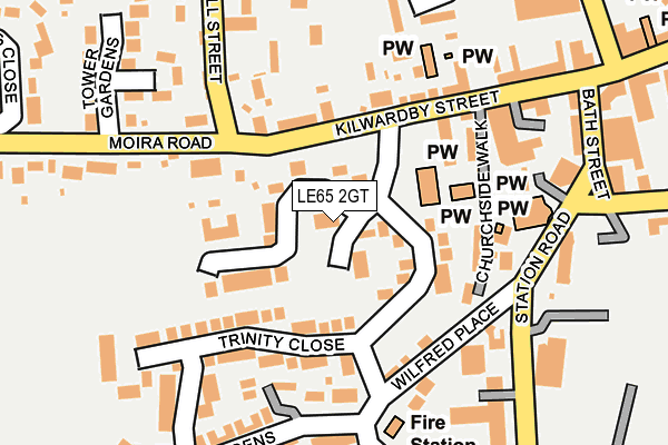 LE65 2GT map - OS OpenMap – Local (Ordnance Survey)