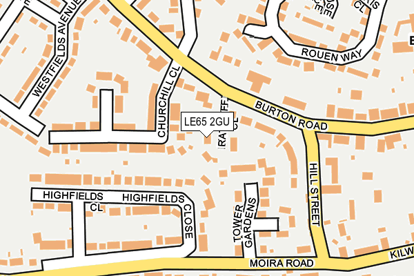LE65 2GU map - OS OpenMap – Local (Ordnance Survey)