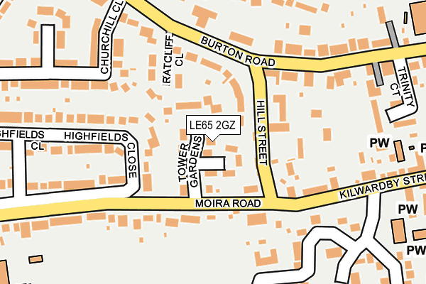 LE65 2GZ map - OS OpenMap – Local (Ordnance Survey)