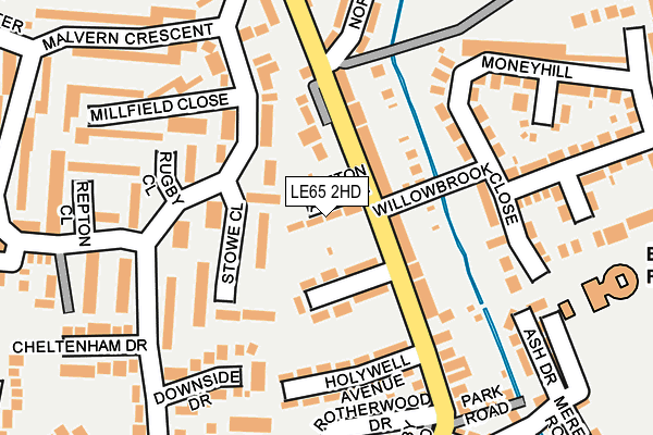 LE65 2HD map - OS OpenMap – Local (Ordnance Survey)