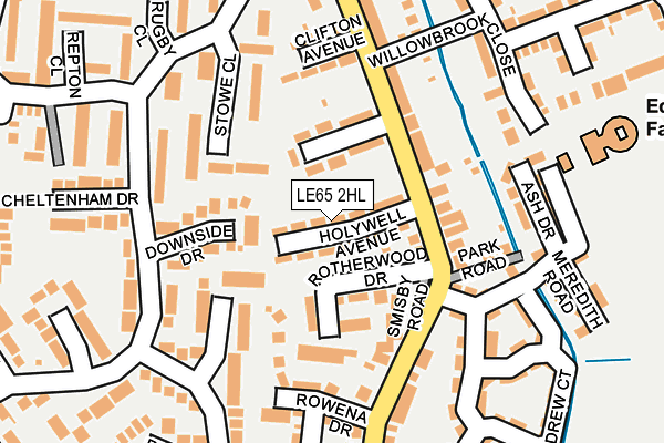 LE65 2HL map - OS OpenMap – Local (Ordnance Survey)