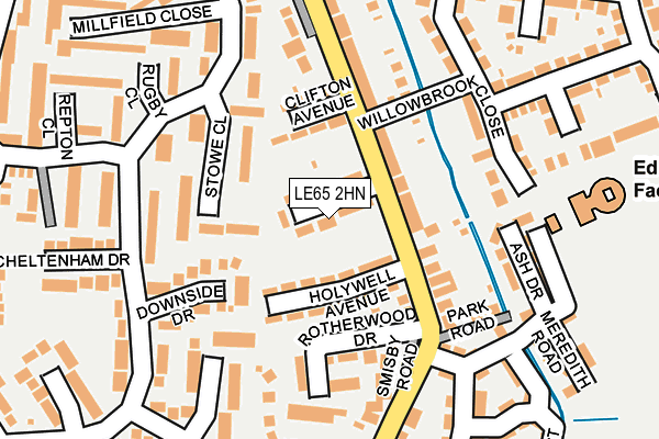 LE65 2HN map - OS OpenMap – Local (Ordnance Survey)