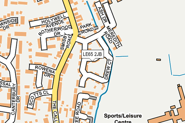 LE65 2JB map - OS OpenMap – Local (Ordnance Survey)