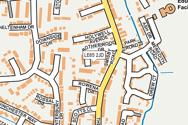 LE65 2JD map - OS OpenMap – Local (Ordnance Survey)