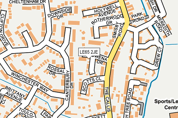 LE65 2JE map - OS OpenMap – Local (Ordnance Survey)