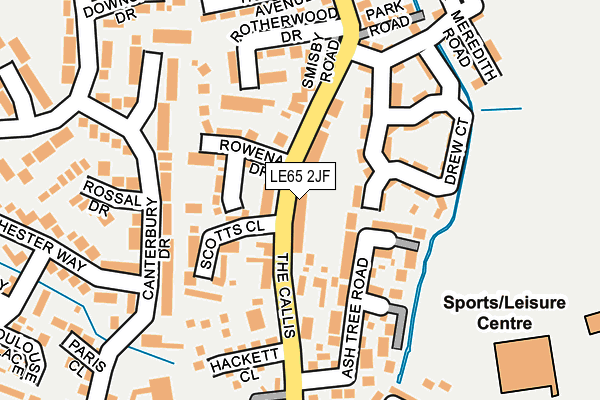 LE65 2JF map - OS OpenMap – Local (Ordnance Survey)