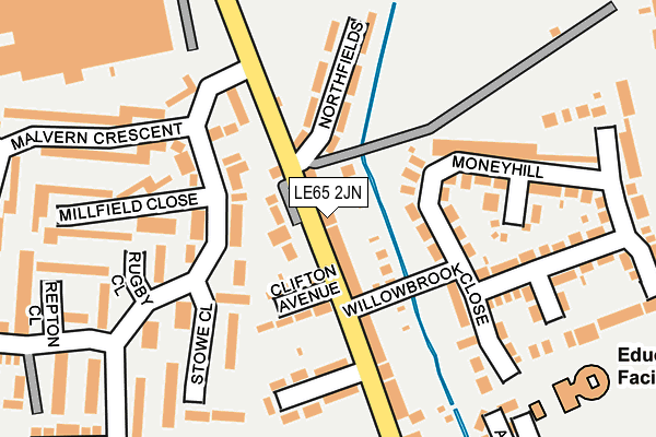 LE65 2JN map - OS OpenMap – Local (Ordnance Survey)