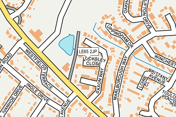 LE65 2JP map - OS OpenMap – Local (Ordnance Survey)