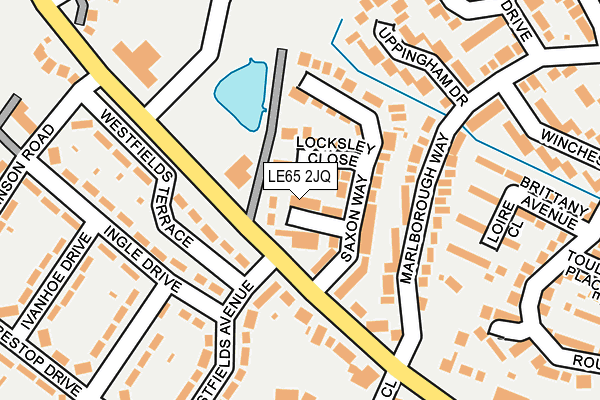 LE65 2JQ map - OS OpenMap – Local (Ordnance Survey)
