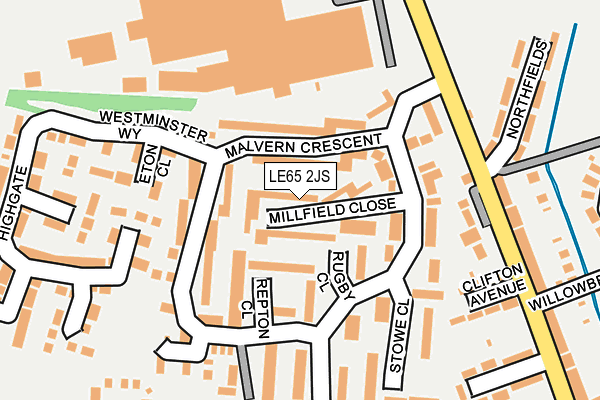 LE65 2JS map - OS OpenMap – Local (Ordnance Survey)