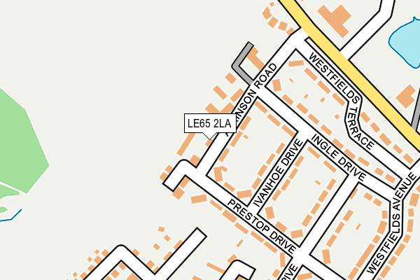 LE65 2LA map - OS OpenMap – Local (Ordnance Survey)