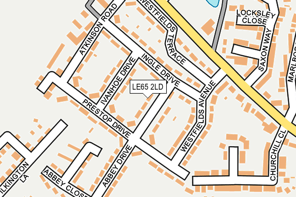 LE65 2LD map - OS OpenMap – Local (Ordnance Survey)