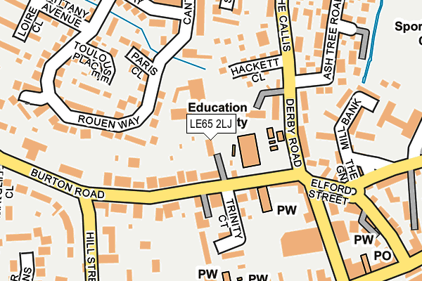 LE65 2LJ map - OS OpenMap – Local (Ordnance Survey)