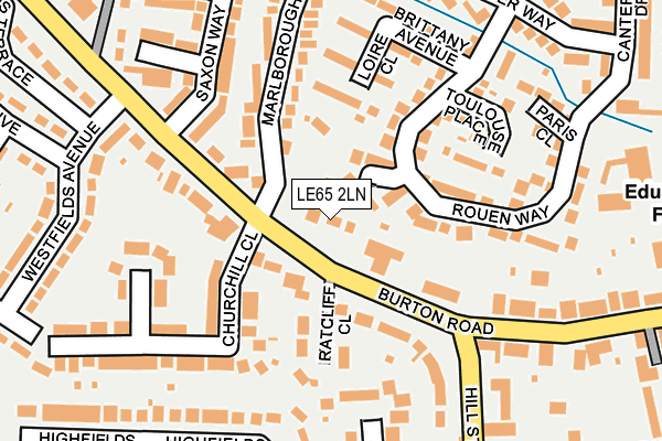 LE65 2LN map - OS OpenMap – Local (Ordnance Survey)