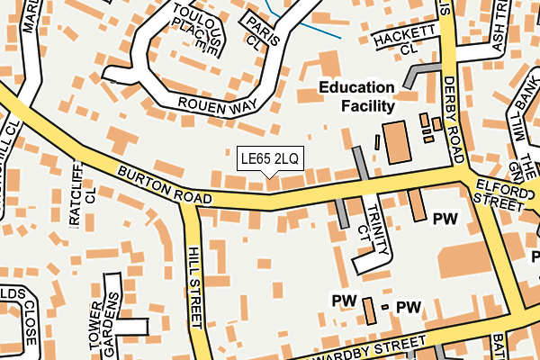 LE65 2LQ map - OS OpenMap – Local (Ordnance Survey)