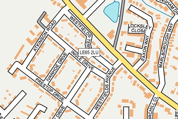 LE65 2LU map - OS OpenMap – Local (Ordnance Survey)