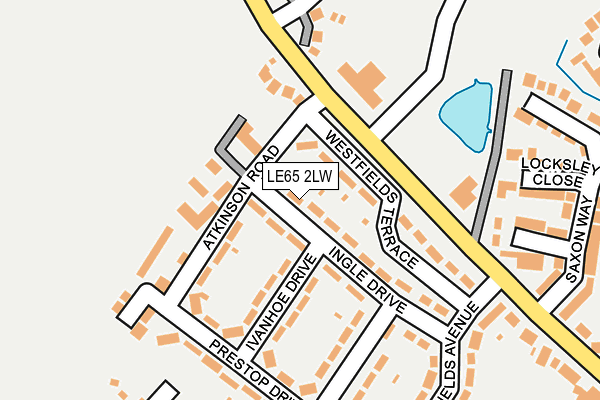 LE65 2LW map - OS OpenMap – Local (Ordnance Survey)