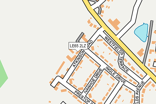 LE65 2LZ map - OS OpenMap – Local (Ordnance Survey)