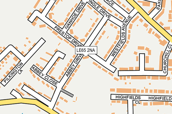 LE65 2NA map - OS OpenMap – Local (Ordnance Survey)