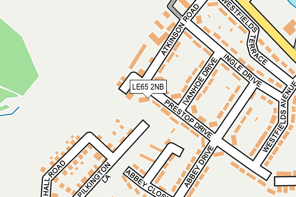 LE65 2NB map - OS OpenMap – Local (Ordnance Survey)