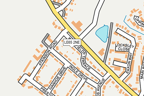 LE65 2NE map - OS OpenMap – Local (Ordnance Survey)